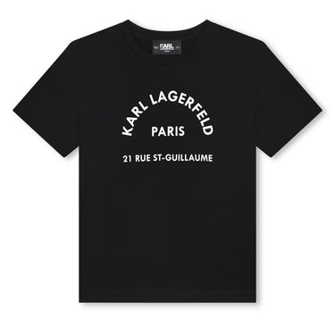 KARL LAGERFELD Playera para niño y adolescente Negra unisex